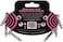 Ernie Ball Flat Ribbon Patch Cable 3-Pack, 3 in, Black (P06220.