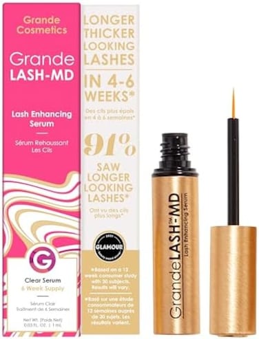 Grande Cosmetics GrandeLASH-MD Lash Enhancing Serum, 1 ml - 6-week starter supply.