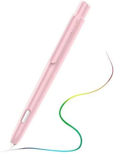 MoKo Holder Case Compatible with Apple Pencil 2nd Generation, Retractable Tip Protection Secures Cap, Protective Cover with Sturdy Clip for iPad Pro 11/12. 9 inch 2020 and 2018 Pencil - Light Pink.