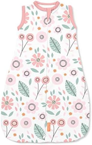 SwaddleMe Night Sack Sleeper &ndash; Size Small/Medium, 0-3 Months, 1-Pack (Flower FieldsLoose-fit Infant Sleep Sack Wearable Blanket Leaves Baby&rsquo;s Arms Out for Safe, Cozy Sleep.