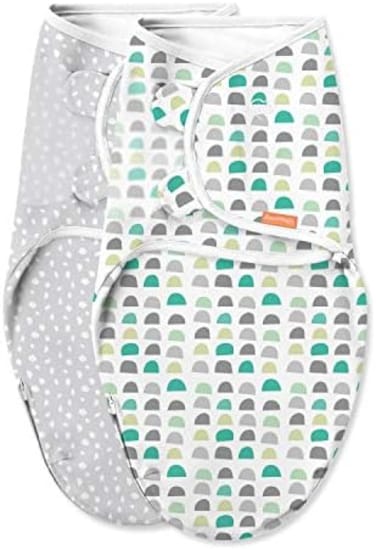 SwaddleMe Luxe Easy Change Swaddle - Small/Medium, 2 Pack, Gum Drops, 0-3 Months (58763.