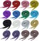WILLBOND 16 Pairs Glitter Flat Shoelaces 42 Inch Solid Colors Shoe Laces In 14 For Teams Sneakers.