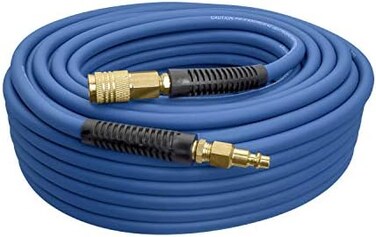 خرطوم هواء هجين من مادة PVC/المطاط من Estwing E14100PVCR مقاس 1/4 بوصة × 100 قدم مع وصلات نحاسية.