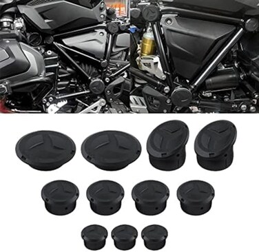 NICECNC 11 قطعة أغطية فتحات إطار الدراجة النارية متوافقة مع BMW R1200GS LC R 1200 GS LC Adventure R1250GS R 1250 GS Adventure 2014-2021 2020 2019 2018 2017 2016 2015 2014 2013.