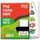 JOYEZA Premium Printable Vinyl Sticker Paper for Inkjet Printer - 25 Sheets Matte White Waterproof, Dries Quickly Vivid Colors, Holds Ink well- Tear ResistantLaser.