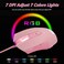Lomiluskr AJ52 Gaming Mouse Wired, 7 Programmable Buttons, Computer Mice with RGB LED Backlit, 200-4800 DPI Adjustable,for Windows/Mac OS/Linux (Pink.