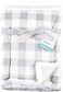 Hudson Baby Unisex Baby Plush Mink and Sherpa Blanket, Gray Plaid, One Size.