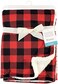 Hudson Baby Unisex Baby Plush Mink and Sherpa Blanket, Buffalo Plaid, One Size.