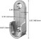 Alamic Oval Closet Rod End Supports with Mounting Screws for 15 x 30mm Rods - 12 Pack.