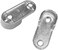 Alamic Oval Closet Rod End Supports with Mounting Screws for 15 x 30mm Rods - 12 Pack.