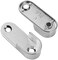 Alamic Oval Closet Rod End Supports with Mounting Screws for 15 x 30mm Rods - 12 Pack.