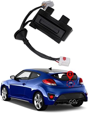 قفل باب الصندوق الخلفي الخارجي Yinlowa 81260-2V010 - غطاء صندوق السيارة مع كاميرا لسيارة هيونداي فيلوستر بمحرك 1.6 لتر V4 موديلات 2012-2017 - بديل للرقم 812602V010 - حساس فتح مقبض باب الصندوق الخلفي