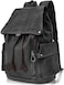 FQQF FH Canvas Backpack Vintage Backpack Black Daypack for Men Women Laptop Travel Rucksack.