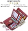 SENDEFN Small Womens Wallet Leather Bifold Card Holder RFID Blocking with Zipper Coin Pocket.