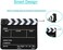 Snnisttek Coolbuy112 Movie Directors Clapboard, Photography Studio Video TV Acrylic Clapper Board Dry Erase Film Slate Cut Action Scene Clapper with a Magnetic Blackboard Eraser and Two Custom Pens, B