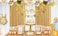 SoarDream Sequin Backdrop Curtain 4 Pcs 2ftx8ft Wedding Ceremony Background Backdrop Glitter Shimmer Fabric Gold Backdrop Drapes.