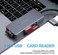 ZIYUETEK USB CF Card Reader 5 in 1 USB 3. 0 Memory Card Reader Adapter 5Gbps Read 5 Cards Simultaneously for SDXC SDHC SD Micro SDXC Micro SD Micro SDHC M2 MS CF and UHS-I Card (Grey.