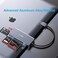 ZIYUETEK USB CF Card Reader 5 in 1 USB 3. 0 Memory Card Reader Adapter 5Gbps Read 5 Cards Simultaneously for SDXC SDHC SD Micro SDXC Micro SD Micro SDHC M2 MS CF and UHS-I Card (Grey.
