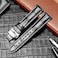 Moran Genuine Leather Band Alligator and Cowhide Replacement Deployment Buckle Watch strap18mm to 24mm Crocodile Leather Strap for Men's and Women's.