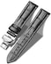 Moran Genuine Leather Band Alligator and Cowhide Replacement Deployment Buckle Watch strap18mm to 24mm Crocodile Leather Strap for Men's and Women's.