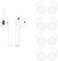 OneCut 5 Pairs Silicone Ear Tips for Wireless Headphones 12,Silicone Soft Anti-Slip Sport Earbud Tips, Anti-Drop Ear Hook Gel Headphones Earphones Protective Accessories Tips (Clear.