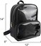 SteamedBun Ita Bag Double Window Candy PU Leather Backpack Kawaii Pins Bag (Black-Large.