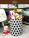 HUNRUNG Laundry Hamper,Large Canvas Fabric Lightweight Storage Basket Toy Organizer Dirty Clothes Collapsible Waterproof for College Dorms, Children Bedroom,Bathroom（Roud-Football.