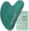 Rena Chris Gua Sha Facial Tools, Natural Jade Stone Guasha Tool, Manual Massage Sticks for Jawline Sculpting and Puffiness Reducing, Gua Sha Scraping Massage Tool, Skin-Care Gift (Green.