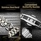A ALPS Men&rsquo;s Watch Black Mechanical Stainless Steel Skeleton Waterproof Automatic Self-Winding Roman Numerals Diamond Dial Wrist Watch.