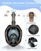 Greatever G2 Full Face Snorkel Mask with Latest Dry Top System,Foldable 180 Degree Panoramic View Snorkeling Mask with Camera Mount,Safe Breathing,Anti-LeakAnti-Fog,for KidsAdult.