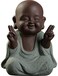 Kingzhuo Ceramic Tiny Cute Buddha Statue Monk Figurine Creative Baby Buddha Crafts Adorable Ornaments Classic Delicate Ceramic Arts and Crafts Small (7 x 10 CM(Green.