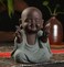 Kingzhuo Ceramic Tiny Cute Buddha Statue Monk Figurine Creative Baby Buddha Crafts Adorable Ornaments Classic Delicate Ceramic Arts and Crafts Small (7 x 10 CM(Green.