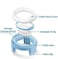 MCGMITT Portable Potty Training Seat for Toddler Kids - Foldable Training Toilet for Travel with Travel Bag and Storage Bag (Blue.