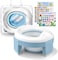 MCGMITT Portable Potty Training Seat for Toddler Kids - Foldable Training Toilet for Travel with Travel Bag and Storage Bag (Blue.
