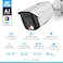 كاميرا Amcrest UltraHD 4K (8MPIP PoE AI، مجال الرؤية 129، رؤية ليلية ملونة 49 قدمًا، كاميرا رصاصة أمنية خارجية، كشف المركبات البشرية، رادع نشط، 4K @15fps، IP8M-2796EW-AI (أبيض).