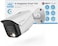 كاميرا Amcrest UltraHD 4K (8MPIP PoE AI، مجال الرؤية 129، رؤية ليلية ملونة 49 قدمًا، كاميرا رصاصة أمنية خارجية، كشف المركبات البشرية، رادع نشط، 4K @15fps، IP8M-2796EW-AI (أبيض).