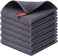 Kitinjoy 100% Cotton Kitchen Dish Cloths, 6 Pack Waffle Weave Ultra Soft Absorbent Dish Towels for Drying Dishes Quick Drying Kitchen Towels Dish Rags, 12 X 12 Inches, Dark Grey.