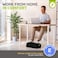 ErgoFoam Foot Rest for Under Desk at Work - Chiropractor Endorsed 2in1 Adjustable Premium Under Desk Footrest - Ergonomic Desk Foot Rest with High-Density Compression-Resistant Soft Foam (Black, Mesh.