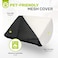 ErgoFoam Foot Rest for Under Desk at Work - Chiropractor Endorsed 2in1 Adjustable Premium Under Desk Footrest - Ergonomic Desk Foot Rest with High-Density Compression-Resistant Soft Foam (Black, Mesh.