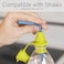 KiddiKap - No Spill Silicone Bottle Topper Spout - 3 Pack Bundle (Red, Blue, Green- BPA Free - 7mm Slit.