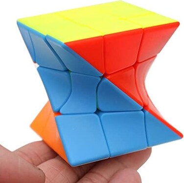 Yunteng Cube Twist 3x3 Stickerelss Speed Cube Vivid Color Magic Puzzle Toys Puzzle Boxes(Twist 3rd Order.