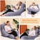 Chilling Home (velvet, Grey- Chilling Home Pregnancy Pillow, 140cm Full Body Pillow Maternity Pillow for Pregnant Women, Comfort U Shaped Zootzi Pillow with Removable Washable Velvet Cover, Grey 140cm