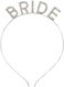 AUEAR, Rhinestone Bride Headband Elegant Bride Crown Bachelorette Party Headbands (Silver.