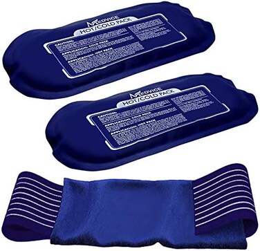 Medvice 2 Reusable Hot and Cold Ice Packs for Injuries, Joint Pain, Muscle Soreness and Body Inflammation - Reusable Gel Wraps - AdjustableFlexible for Knees, Back, Shoulders, Arms and Legs.
