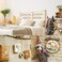 Fuyit Natural Wood Slices 30 Pcs 2. 8-3. 1 Inches Unfinished Wood Craft Kit Undrilled Wooden Circles Without Hole Tree Slice with Bark for Arts Painting Christmas Ornaments DIY Crafts.