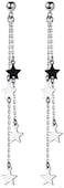 NewZenro Tassel Star Threader Chain S925 Sterling Silver Long Dangle Drop Earrings for Women Elegant Cute Ball Stud Dangling Hanging Fashion Lucky Star Lightweight Hypoallergenic Jewelry Gifts Birthda
