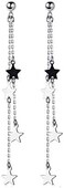 NewZenro Tassel Star Threader Chain S925 Sterling Silver Long Dangle Drop Earrings for Women Elegant Cute Ball Stud Dangling Hanging Fashion Lucky Star Lightweight Hypoallergenic Jewelry Gifts Birthda