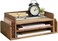 Kirigen Wood Desk Organizer 5 Trays - Desktop Document Letter Tray for Folders, Mail,File -Nature 3-Tier Office Mail Sorter Organizer Rack/Telephone Stand/Document Holder Dark Brown(2TP-DBR.