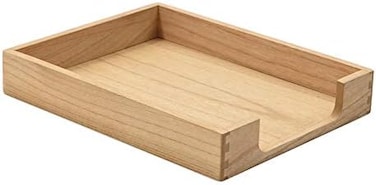 Kirigen Wood Letter-Size Tray Single-Tier (TP-NA- Wooden Tones Collection Front-Load Doents Tray for Office Desktop Organizer - Desk Magazine, File, Folder, Paper Holder Natural.