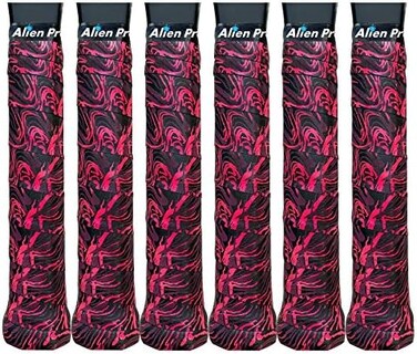 Alien Pros Tennis Racket Grip Tape (6 Grips&ndash; Tac Moisture Feel Tennis Grip &ndash; Tennis Overgrip Grip Tape Tennis Racket &ndash; Wrap Your Racquet for High Performance (6 Grips, Fire.